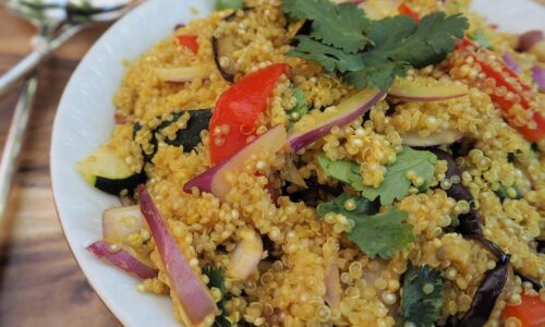 ensalada de quinoa con verduras